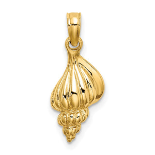 10K Yellow Gold 3-D Mini Precious Wentletrap Shell Charm
