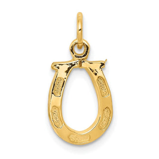 10K Yellow Gold Solid Polished Horseshoe Charm