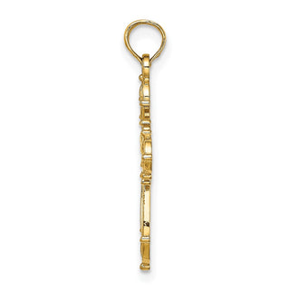 10k Yellow Gold Cut-Out Fancy Cross Pendant
