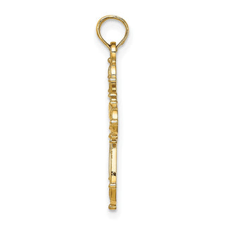 10k Yellow Gold Cut-Out Fancy Cross Pendant