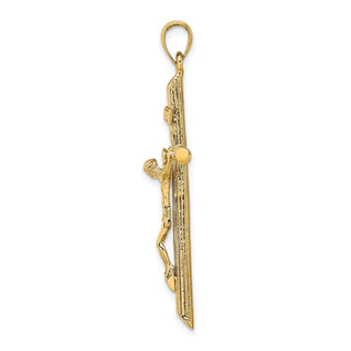 10k Yellow Gold Textured Crucifix Pendant