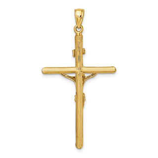 10k Yellow Gold Textured Crucifix Pendant