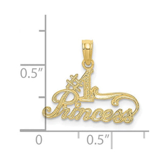 10K Yellow Gold #1 PRINCESS Charm