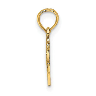 10K Yellow Gold Block and Engraved GREAT GRANDMA Charm