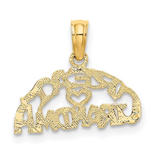 10K Yellow Gold Block and Engraved GREAT GRANDMA Charm