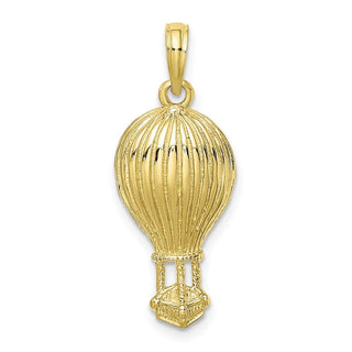 10k Yellow Gold Polished Hot Air Balloon Pendant