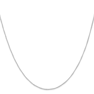 16" 10k White Gold .5mm Carded Curb Chain