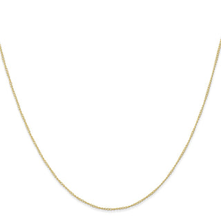 20" 10k Yellow Gold .5mm Carded Curb Chain