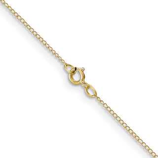 20" 10k Yellow Gold .5mm Carded Curb Chain