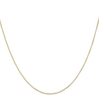 18" 10k Yellow Gold .5mm Carded Curb Chain