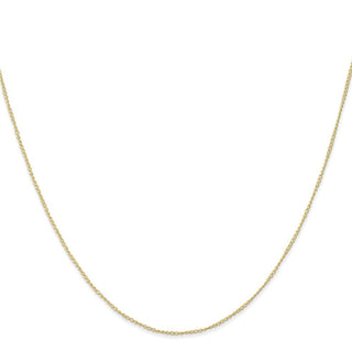 24" 10k Yellow Gold .5mm Carded Curb Chain