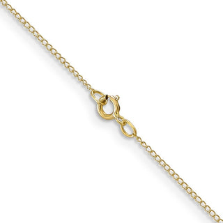 16" 10k Yellow Gold .5mm Carded Curb Chain