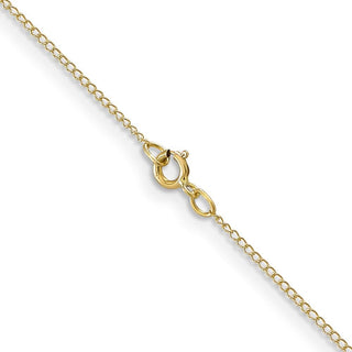 24" 10k Yellow Gold .5mm Carded Curb Chain