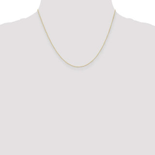 18" 10k Yellow Gold .5mm Carded Curb Chain