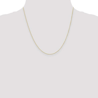 20" 10k Yellow Gold .5mm Carded Curb Chain