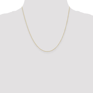 20" 10k Yellow Gold .5mm Carded Curb Chain