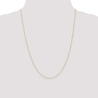24" 10k Yellow Gold .5mm Carded Curb Chain