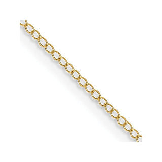 20" 10k Yellow Gold .5mm Carded Curb Chain