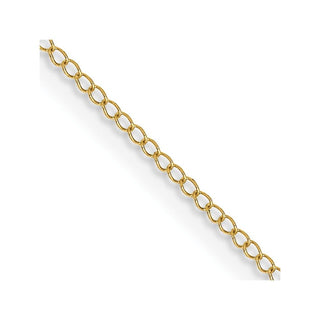 16" 10k Yellow Gold .5mm Carded Curb Chain