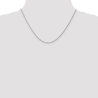 18" 10k White Gold .95mm Carded Cable Rope Chain