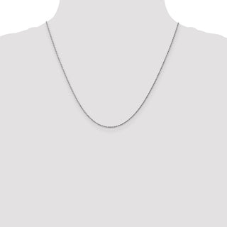 20" 10k White Gold .95mm Carded Cable Rope Chain