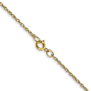 24" 10k Yellow Gold .95mm Carded Cable Rope Chain