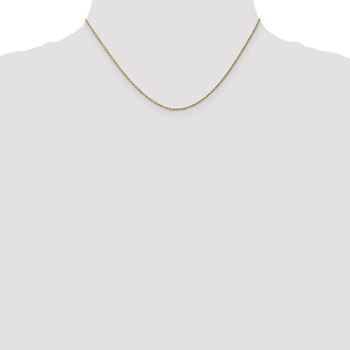 16" 10k Yellow Gold .95mm Carded Cable Rope Chain