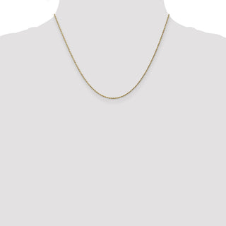 18" 10k Yellow Gold .95mm Carded Cable Rope Chain