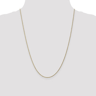 24" 10k Yellow Gold .95mm Carded Cable Rope Chain