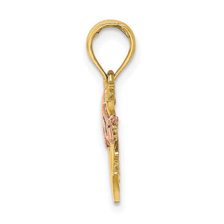 10k Two-tone Gold 2-D Rocking Horse w/ Saddle Charm