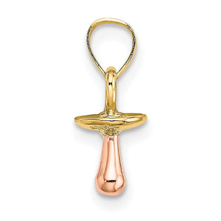 10k Two-tone Gold 3-D Pacifier Charm