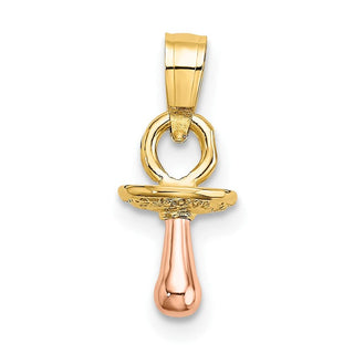 10k Two-tone Gold 3-D Pacifier Charm