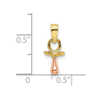 10k Two-tone Gold 3-D Pacifier Charm