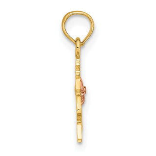 10k Two-tone Gold #1 GRANDDAUGHTER w/ Flowers Charm
