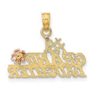 10k Two-tone Gold #1 GRANDDAUGHTER w/ Flowers Charm