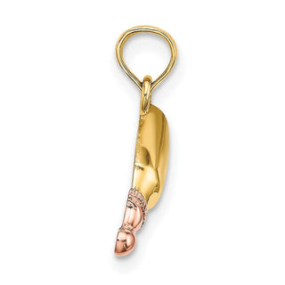 10k Two-tone Gold Baby Bottle Charm