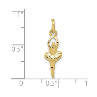 10K Yellow Gold Polished Ballerina Charm