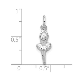 10k White Gold Ballerina Charm