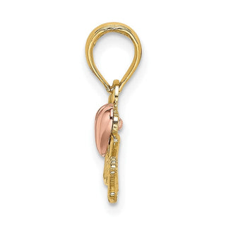 10k Two-tone Gold GRANDMA w/ Heart Charm