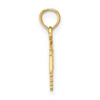 10K Yellow Gold RN Caduceus Charm