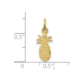 10K Yellow Gold Polished Pineapple Charm
