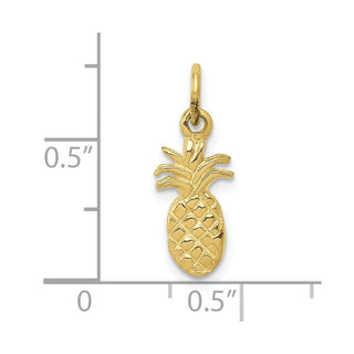 10K Yellow Gold Polished Pineapple Charm