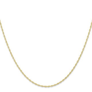 18" 10k Yellow Gold 1.15mm Carded Cable Rope Chain