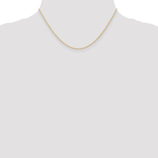 16" 10k Yellow Gold 1.15mm Carded Cable Rope Chain