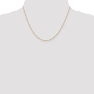 18" 10k Yellow Gold 1.15mm Carded Cable Rope Chain