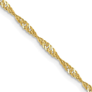 24" 10k Yellow Gold 1.7mm Singapore Chain