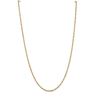 8" 10k Yellow Gold 2mm Singapore Chain