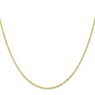 24" 10k Yellow Gold 1.1mm Singapore Chain