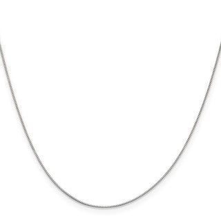 14" 10k White Gold .5mm Box Chain