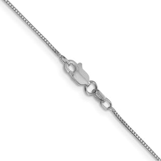 16" 10K White Gold .7mm Box Chain